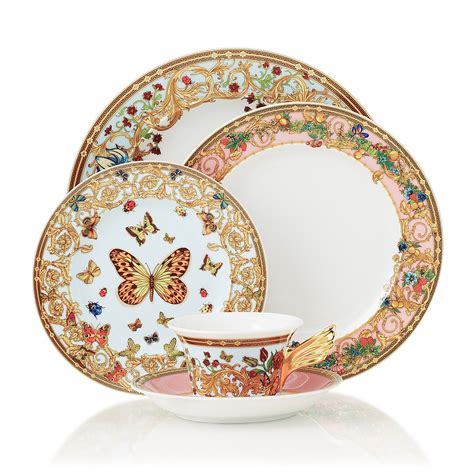 butterfly garden dinnerware by versace|versace rose meets butterfly garden.